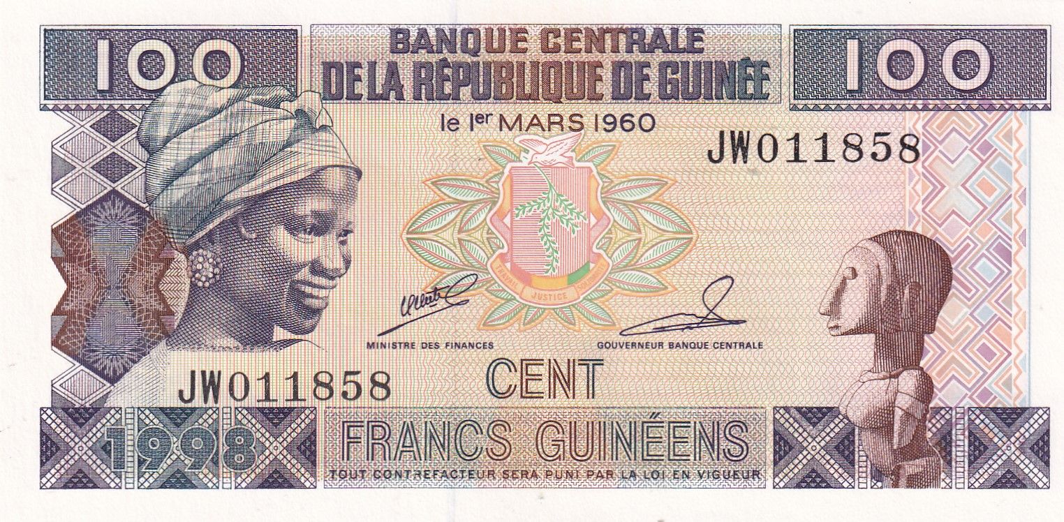 imagen-13-29513.jpg CRBX1737 BILLETE GUINEA 100 FRANCOS 1998 SIN CIRCULAR - Imagen 1