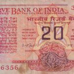 CRBX1779 BILLETE INDIA 20 RUPIAS USADO CON TINTA
