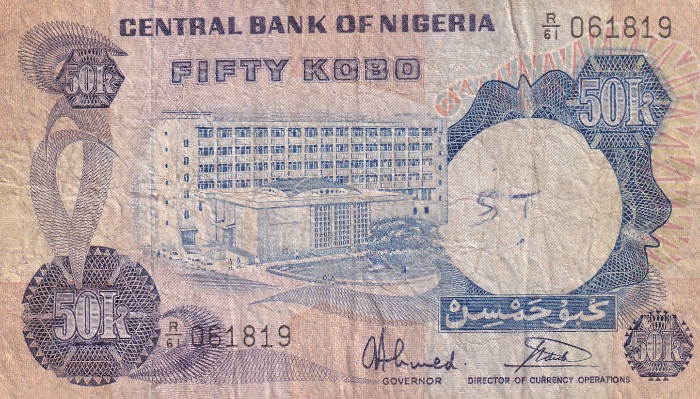 imagen-13-29567.jpg CRBX1792 BILLETE NIGERIA 50 KOBO USADO - Imagen 1