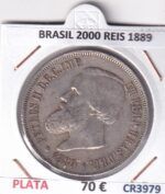 CR3979 MONEDA BRASIL 2000 REIS 1889 PLATA