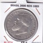 CR3982 MONEDA BRASIL 2000 REIS 1889 PLATA