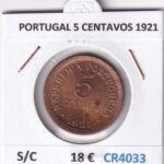 CR4033 MONEDA PORTUGAL 5 CENTAVOS 1921 SIN CIRCULAR