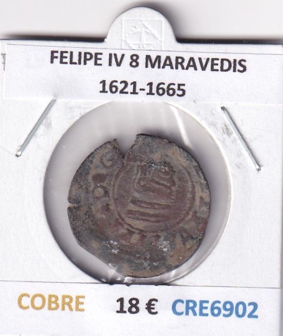 imagen-13-29657.jpg CRE6902 MONEDA ESPAÑA FELIPE IV 8 MARAVEDIS 1621-1665 - Imagen 1