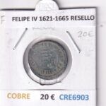CRE6903 MONEDA ESPAÑA FELIPE IV 1621-1665 RESELLO