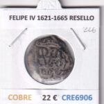 CRE6906 MONEDA ESPAÑA FELIPE IV 1621-1665 RESELLO