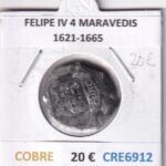 CRE6912 MONEDA ESPAÑA FELIPE IV 4 MARAVEDIS 1621-1665