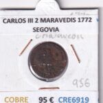 CRE6919 MONEDA ESPAÑA CARLOS III 2 MARAVEDIS 1772 SEGOVIA