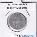 CRE6922 MONEDA ESPAÑA ESTADO ESPAÑOL 10 CENTIMOS 1941
