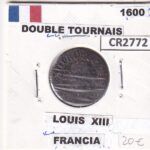CR2772 MONEDA FRANCIA DOBLE TOURNOIS LUIS XIII 1600