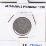 CR4043 MONEDA ALEMANIA 5 PFENNING 1890