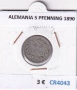 CR4043 MONEDA ALEMANIA 5 PFENNING 1890