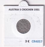 CR4057 MONEDA AUSTRIA 5 CROCHEN 1931