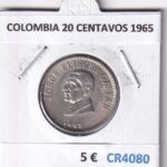 CR4080 MONEDA COLOMBIA 20 CENTAVOS 1965