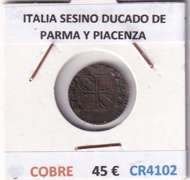 imagen-13-29779.jpg CR4102 MONEDA ITALIA SESINO DUCADO DE PARMA Y PIACENZA COBRE - Imagen 1