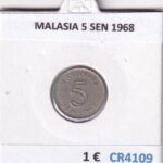 CR4109 MONEDA MALASIA 5 SEN 1968