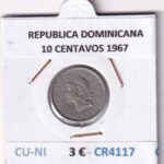 CR4117 MONEDA REPUBLICA DOMINICANA 10 CENTAVOS 1967 CUPRONIQUEL