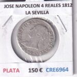CRE6964 MONEDA ESPAÑA JOSE I 4 REALES 1812 LA SEVILLA PLATA