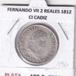 CRE6978 MONEDA ESPAÑA FERNANDO VII 2 REALES 1812 CI CADIZ PLATA