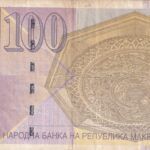CRBX2067 BILLETE MACEDONIA DEL NORTE 100 DINARES 2002 USADO