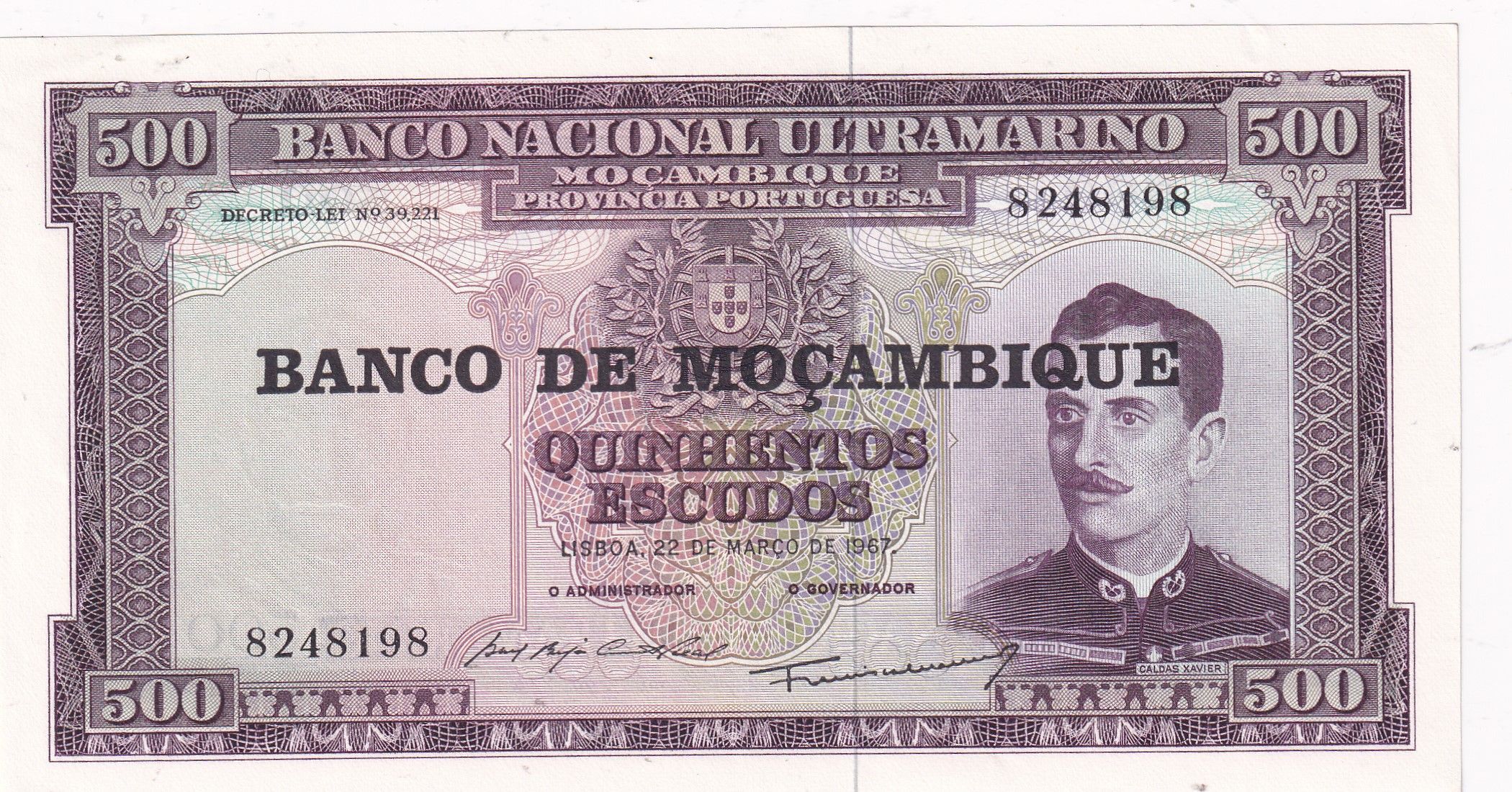 imagen-13-29927.jpg CRBX2106 BILLETE MOZAMBIQUE 500 ESCUDOS 1967 SIN CIRCULAR - Imagen 1