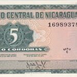CRBX2116 BILLETE NICARAGUA 5 CORDOBAS 1972 SIN CIRCULAR