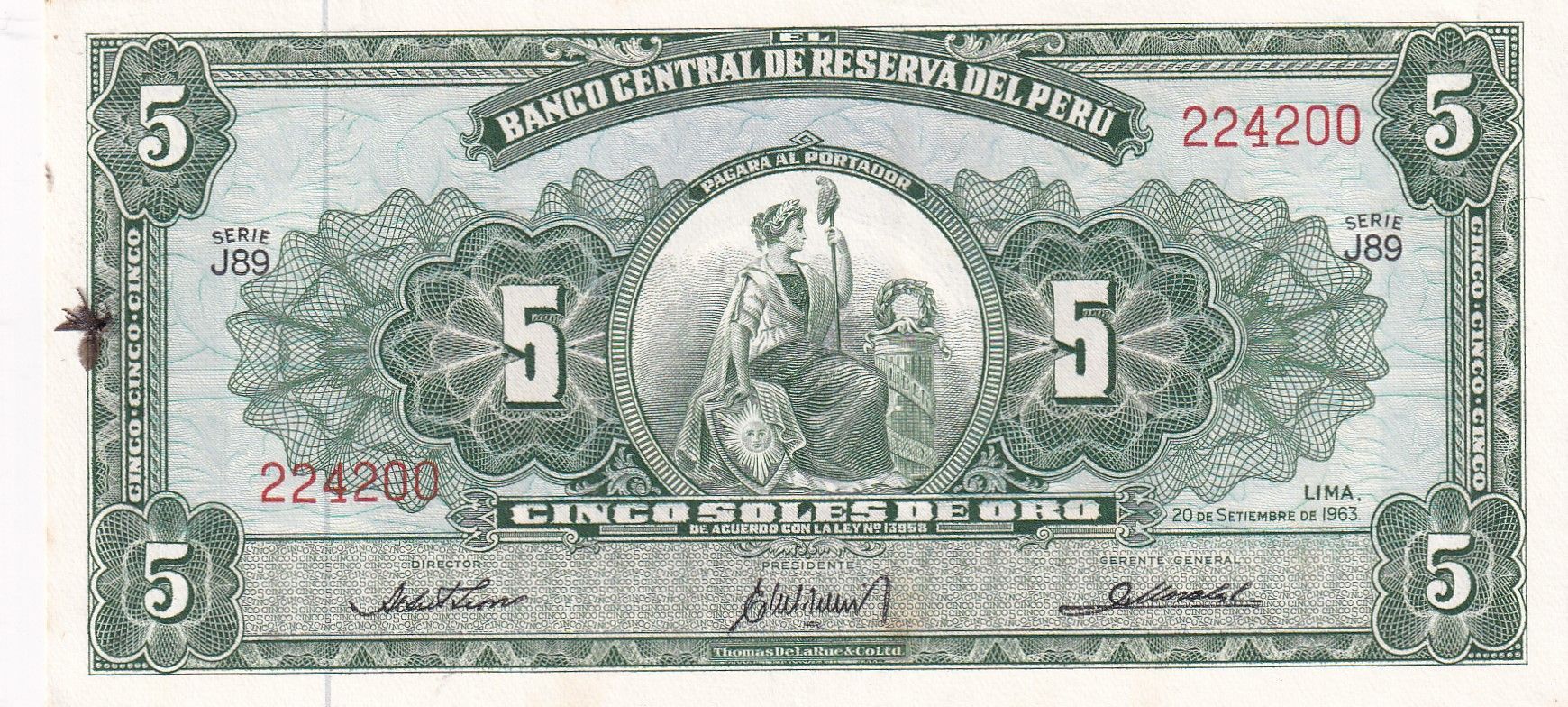 imagen-13-29962.jpg CRBX2141 BILLETE PERU 5 SOLES 1963 SIN CIRCULAR - Imagen 1