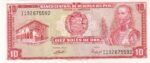 CRBX2145 BILLETE PERU 10 SOLES 1969 SIN CIRCULAR