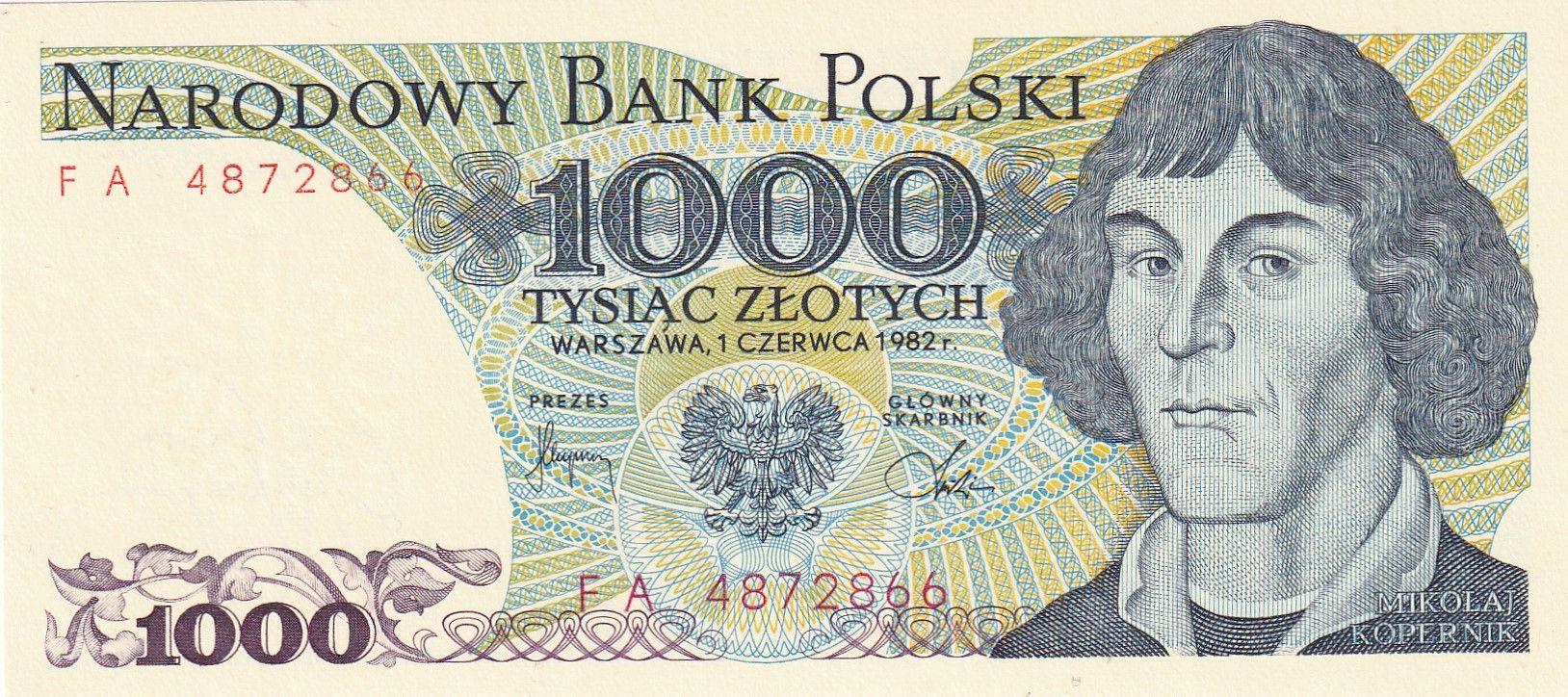imagen-13-30014.jpg CRBX2178 BILLETE POLONIA 1000 ZLOTYCH 1982 SERIE FA SIN CIRCULAR - Imagen 1