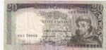 CRBX2190 BILLETE PORTUGAL 20 ESCUDOS 1964 MBC