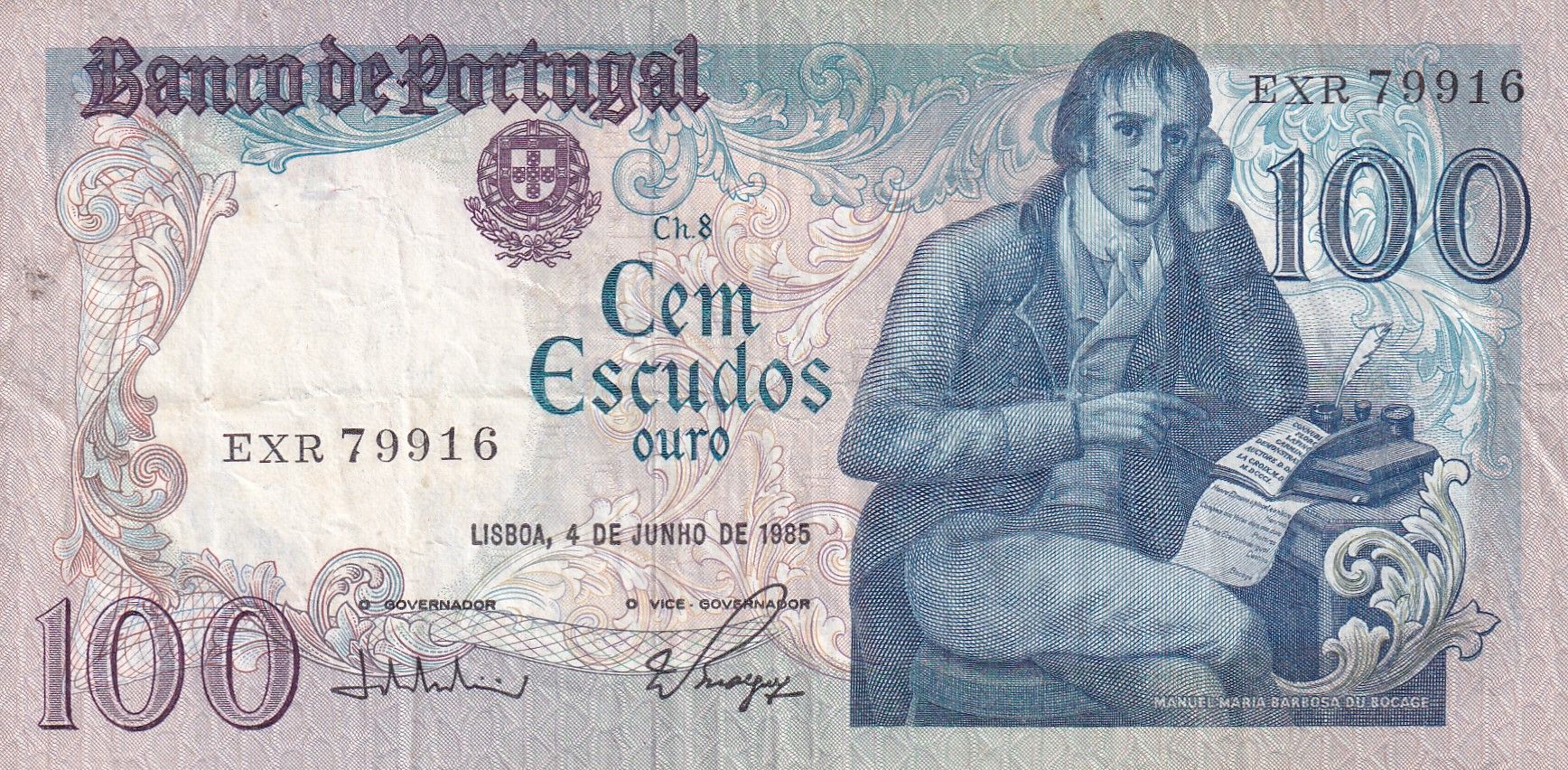 imagen-13-30031.jpg CRBX2195 BILLETE PORTUGAL 100 ESCUDOS 1985 MBC - Imagen 1