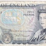 CRBX2214 BILLETE INGLATERRA 5 LIBRAS BC