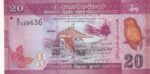 CRBX2280 BILLETE SRI LANKA 20 RUPIAS SIN CIRCULAR