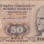 CRBX2311 BILLETE TURQUIA 50 LIRAS 1970 USADO