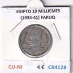 CR4128 MONEDA EGIPTO 10 MILLIEMES (1938-41) FARUQ CU-NI