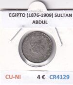 CR4129 MONEDA EGIPTO (1876-1909) SULTAN ABDUL CU-NI