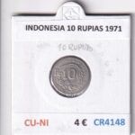 CR4148 MONEDA INDONESIA 10 RUPIAS 1971 CU-NI