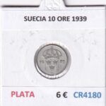 CR4180 MONEDA SUECIA 10 ORE 1939 PLATA