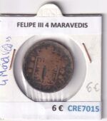 CRE7015 MONEDA ESPAÑA FELIPE III 4 MARAVEDIS