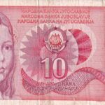 CRBX2400 BILLETE YUGOSLAVIA 10 DINARAS 1990 USADO