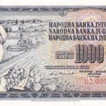 CRBX2412 BILLETE YUGOSLAVIA 1000 DINARAS 1981 SIN CIRCULAR