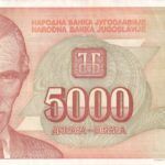 CRBX2415 BILLETE YUGOSLAVIA 5000 DINARAS 1993 SIN CIRCULAR