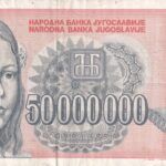 CRBX2422 BILLETE YUGOSLAVIA 50000000 DINARAS 1993 USADO