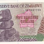 CRBX2442 BILLETE ZIMBABWE 500 DOLARES 2001 SIN CIRCULAR