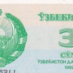 CRBX2448 BILLETE UZBEKISTAN 3 SOMONI 1992 SIN CIRCULAR