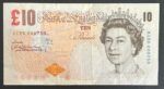 CRBX2452 BILLETE INGLATERRA 10 LIBRAS  USADO