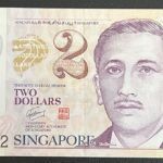 CRBX2453 BILLETE SINGAPUR 2 DOLARES BC