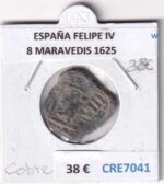 CRE7041BIS MONEDA ESPAÑA FELIPE IV 8 MARAVEDIS 1625