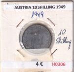H0306 MONEDA AUSTRIA 10 SHILLING 1949