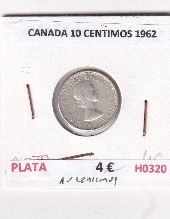 imagen-13-30423.jpg H0320 MONEDA CANADA 10 CENTIMOS 1968 PLATA - Imagen 1