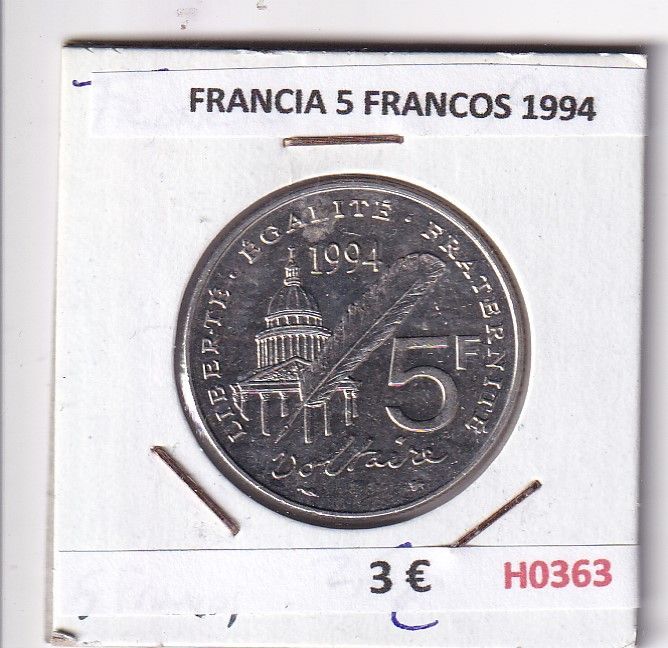 imagen-13-30466.jpg H0363 MONEDA FRANCIA 5 FRANCOS 1994 - Imagen 1